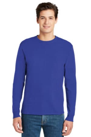 DEEP ROYAL 5586 hanes-authentic 100% cotton long sleeve t-shirt
