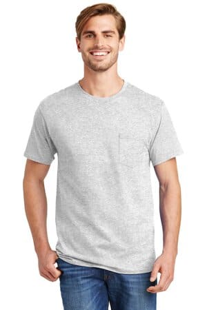 ASH 5590 hanes-authentic 100% cotton t-shirt with pocket