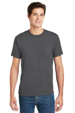 5590 hanes-authentic 100% cotton t-shirt with pocket