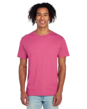 RASPBERRY HTHR Jerzees 560MR adult premium blend ring-spun t-shirt