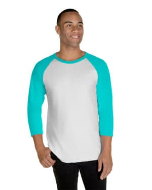 Jerzees 560RR unisex three-quarter sleeve raglan t-shirt