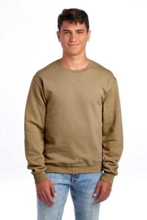 KHAKI 562M jerzees-nublend crewneck sweatshirt