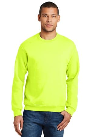 SAFETY GREEN 562M jerzees-nublend crewneck sweatshirt