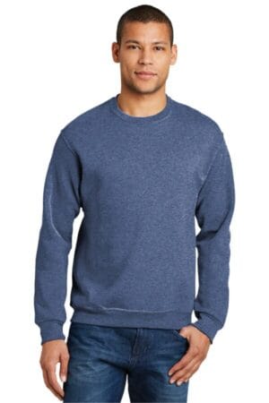VINTAGE HEATHER BLUE 562M jerzees-nublend crewneck sweatshirt