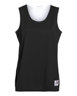BLACK/ WHITE Augusta sportswear 147 women's reversible wicking tank top
