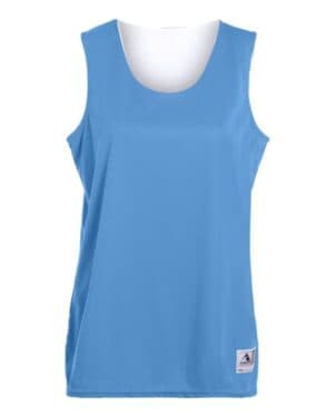 COLUMBIA BLUE/ WHITE Augusta sportswear 147 women's reversible wicking tank top