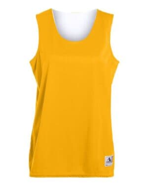 GOLD/ WHITE Augusta sportswear 147 women's reversible wicking tank top