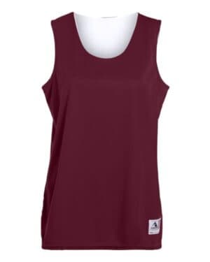 MAROON/ WHITE Augusta sportswear 147 women's reversible wicking tank top