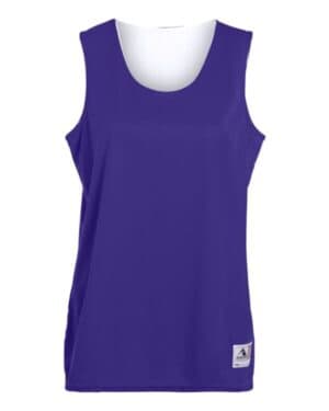 PURPLE/ WHITE Augusta sportswear 147 women's reversible wicking tank top