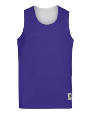 PURPLE/ WHITE Augusta sportswear 148 reversible wicking tank top