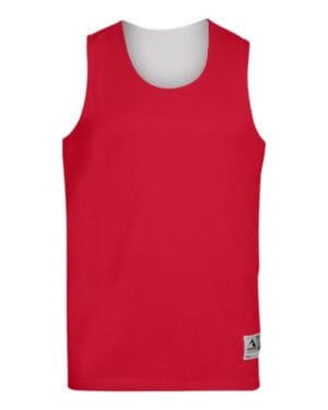 RED/ WHITE Augusta sportswear 148 reversible wicking tank top