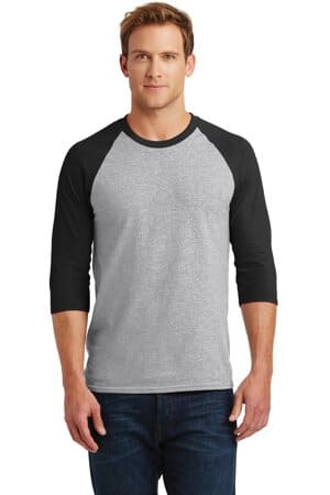 5700 gildan heavy cotton 3/4-sleeve raglan t-shirt