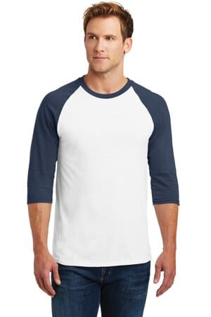 5700 gildan heavy cotton 3/4-sleeve raglan t-shirt