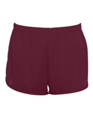MAROON Augusta sportswear 357 women's accelerate shorts