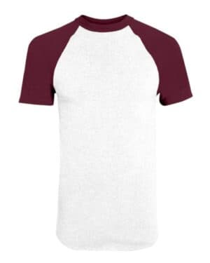 WHITE/ MAROON Augusta sportswear 423 short sleeve baseball jersey