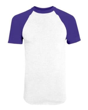 WHITE/ PURPLE Augusta sportswear 423 short sleeve baseball jersey