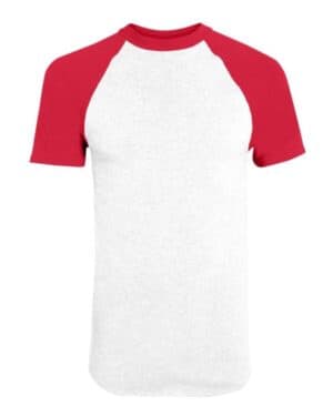 WHITE/ RED Augusta sportswear 424 youth short sleeve baseball jersey