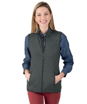 CHARCOAL HEATHER Charles river 5722CR women's pacific heathered vest