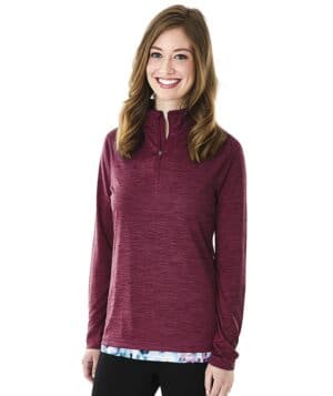 MAROON Charles river 5763CR women's space dye performance pullover