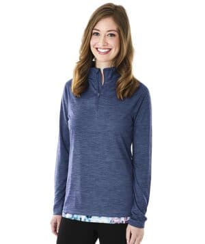 NAVY Charles river 5763CR women's space dye performance pullover