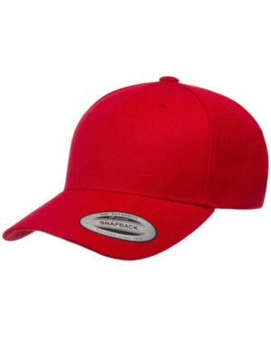 RED Yupoong 5789M classic premium snapback cap