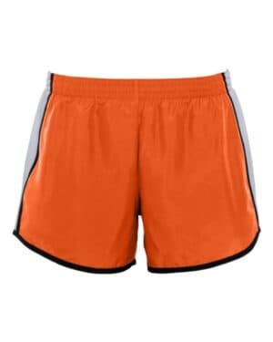 ORANGE/ WHITE/ BLACK Augusta sportswear 1265 women's pulse team running shorts