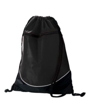 BLACK/ BLACK/ WHITE Augusta sportswear 1920 tri-color drawstring backpack