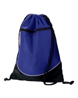 PURPLE/ BLACK/ WHITE Augusta sportswear 1920 tri-color drawstring backpack