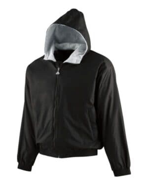 BLACK Augusta sportswear 3281 youth hooded taffeta jacket