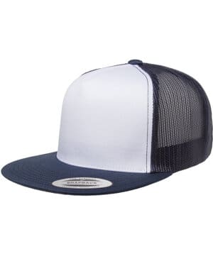 6006W adult classic trucker with white front panel cap