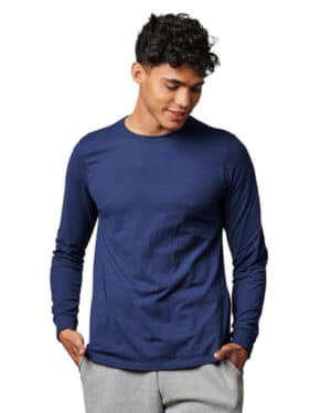 NAVY Russell athletic 600LRUS unisex cotton classic long-sleeve t-shirt