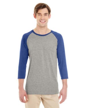 OXFRD/ TRU BL HT Jerzees 601RR adult tri-blend baseball raglan