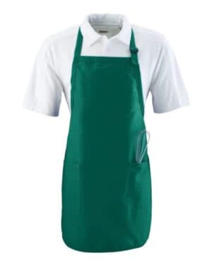 DARK GREEN Augusta sportswear 4350 full length apron with pockets