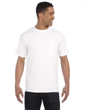 WHITE Comfort colors 6030CC adult heavyweight rs pocket t-shirt