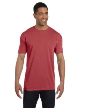 CRIMSON Comfort colors 6030CC adult heavyweight rs pocket t-shirt