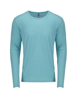 TAHITI BLUE Next level apparel 6071 men's triblend long-sleeve crew