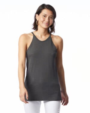 WASHED BLACK Alternative 6096S1 ladies' slub sporty tank