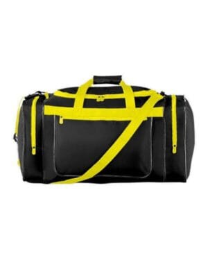 BLACK/ POWER YELLOW Augusta sportswear 511 420-denier gear bag