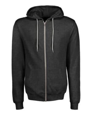 CHARCOAL HEATHER Mv sport 2349 retro heather full-zip hooded sweatshirt
