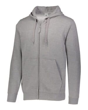 CHARCOAL HEATHER Augusta sportswear 5418 60/40 fleece full-zip hoodie
