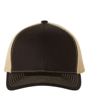 BLACK/ VEGAS GOLD Richardson 112 adjustable snapback trucker cap