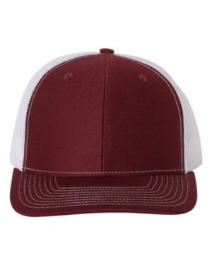 CARDINAL/ WHITE Richardson 112 adjustable snapback trucker cap