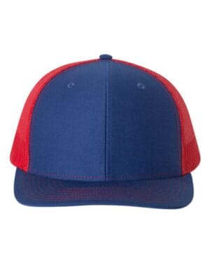 ROYAL/ RED Richardson 112 adjustable snapback trucker cap