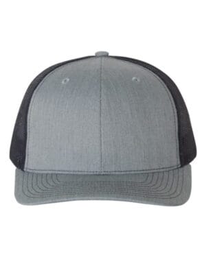 HEATHER GREY/ NAVY Richardson 112 adjustable snapback trucker cap