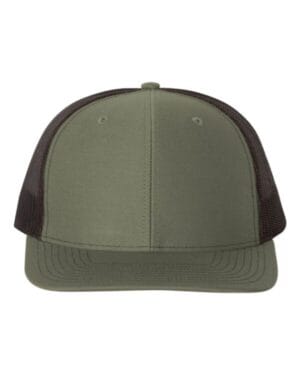 LODEN/ BLACK Richardson 112 adjustable snapback trucker cap