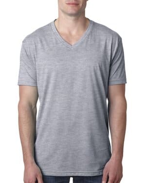 DARK HTHR GRAY Next level apparel 6240 men's cvc v-neck t-shirt