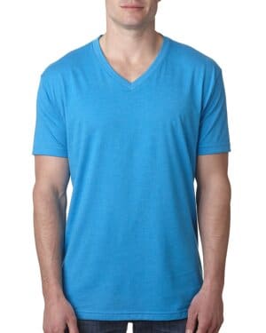 TURQUOISE Next level apparel 6240 men's cvc v-neck t-shirt