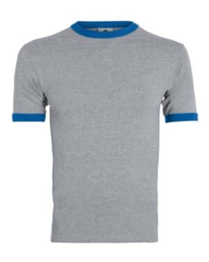 ATHLETIC HEATHER/ ROYAL Augusta sportswear 711 youth ringer t-shirt