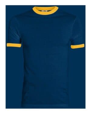 NAVY/ GOLD Augusta sportswear 711 youth ringer t-shirt