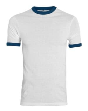 WHITE/ NAVY Augusta sportswear 711 youth ringer t-shirt